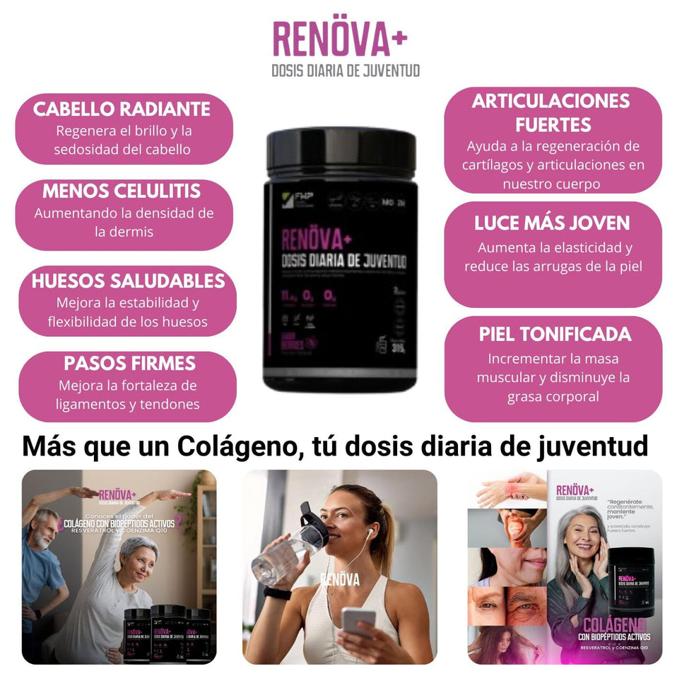 2 COLÁGENO RENOVA PLUS + MASCARILLA FACIAL + REGALO